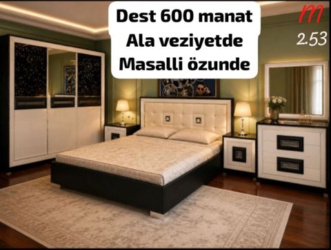 Yataq otağı dəsti Tərkibi: - İki nəfərlik çarpayı (yumşaq başlıq — Masallı
