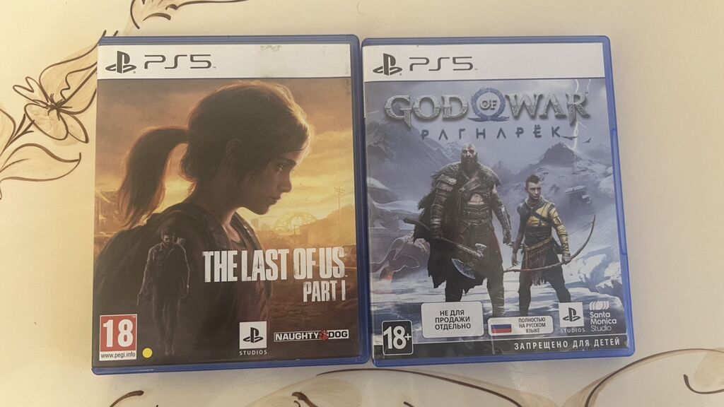 Last of Us1 50; God of War Ragnarok 40 PS5 üçün orijinal disk oyunları — Oyun konsolları, Bakı