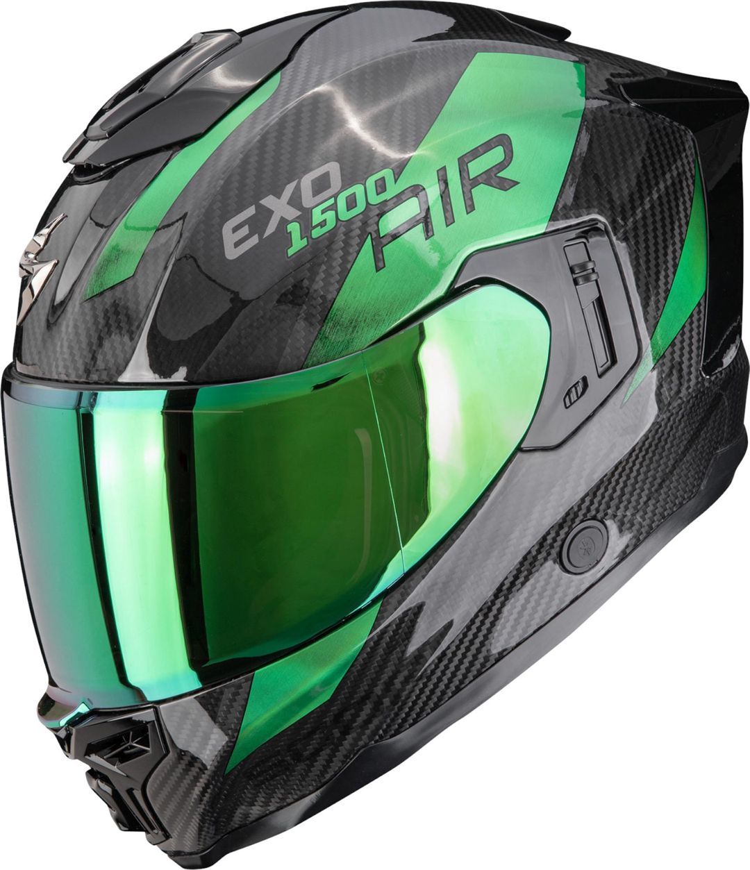 Motosikl dəbilqəsi Scorpion EXO-1500 Carbon AIR Platted, qara/yaşıl, ölçü S — Mallar, Bakı