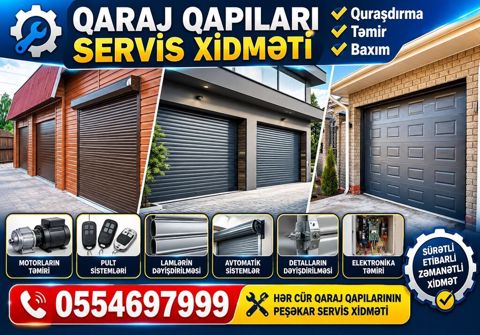 Qaraj qapıları üçün peşəkar servis xidməti Xidmətlər: - Quraşdırma — Bakı