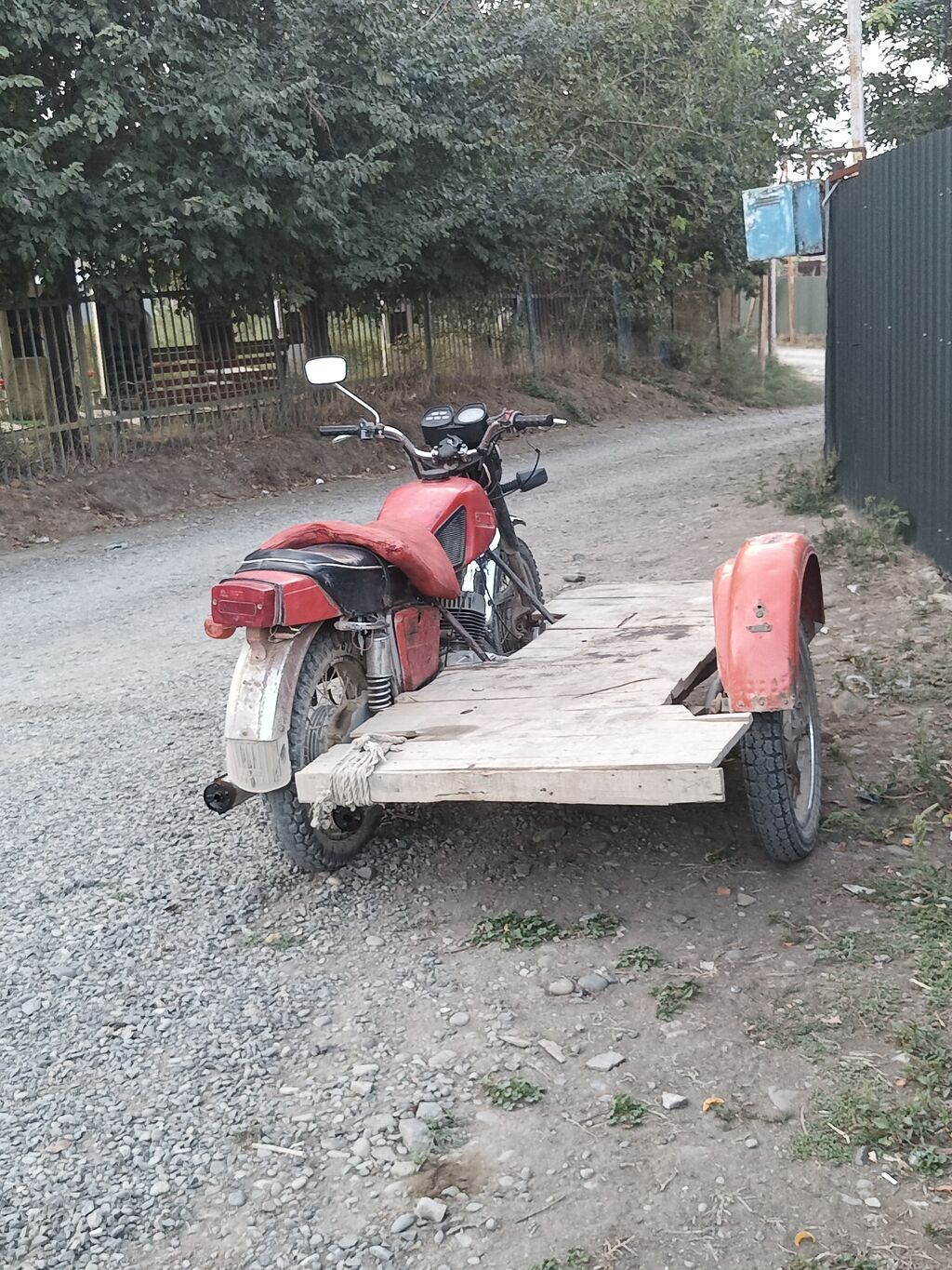 Yükləmə qoşqusulu motosiklet - Model: Sovet istehsalı iki silindrli — Motosikletlər, Masallı (4)