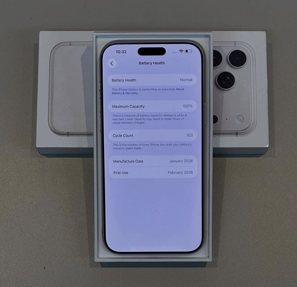 IPhone 17 Pro Max, 256 GB, Natural Titanium, Zəmanət, Simsiz şarj, Face ID — Apple iPhone, Bakı (4)