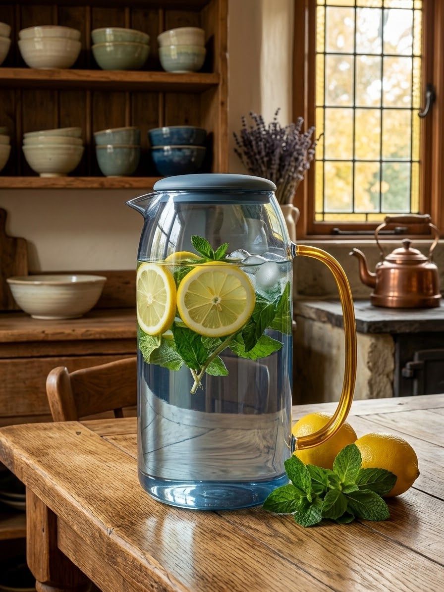Qrafin 36781541, 1000 ml, şüşə, göy-şəffaf — Mallar, Bakı (2)