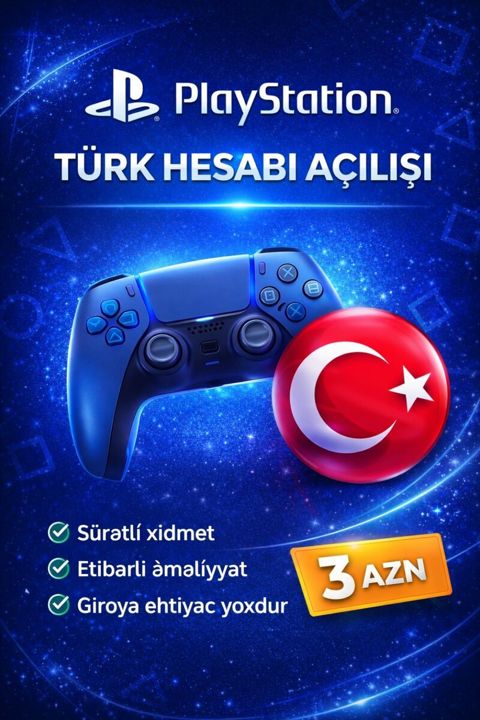 PS4, PS5 üçün PSN Türkiyə açılması — Bakı