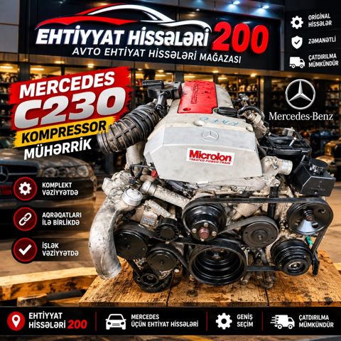 Mercedes C230 Kompressor Mühərrik dəsti — Bakı