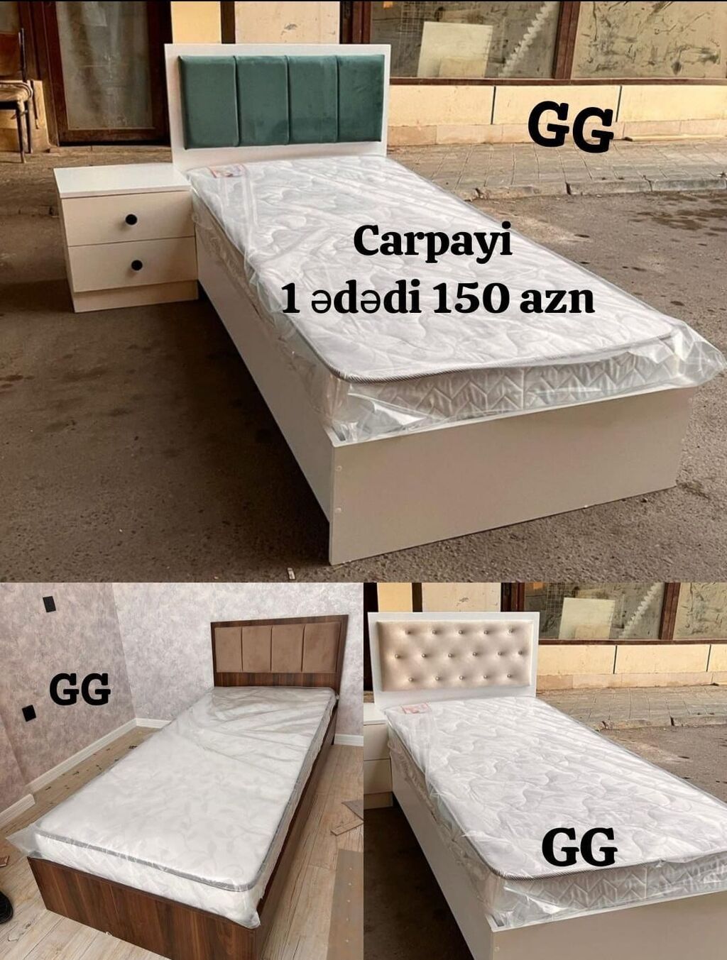 Tək nəfərlik çarpayı - Ölçü: standart tək nəfərlik - Material — Yataqlar, Bakı (2)