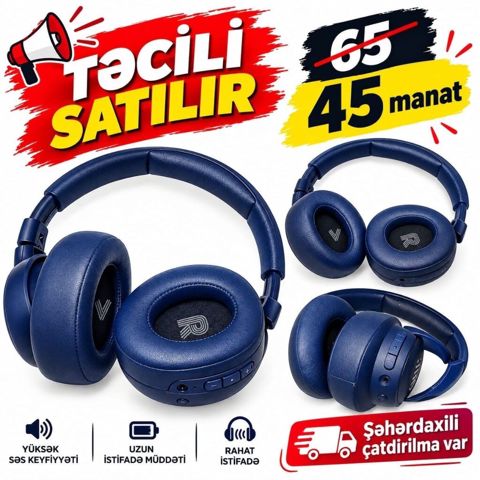İşlənmiş Simli Qulaqcıqlar, JBL, rəng - Göy — Bakı