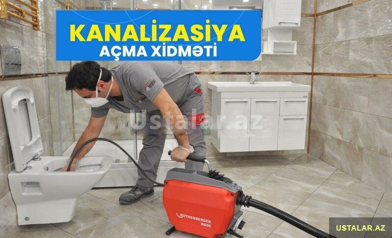 Kanalizasiya temizleme xidməti 7/24 saat — Santexnika və kommunikasiyalar, Bakı (2)
