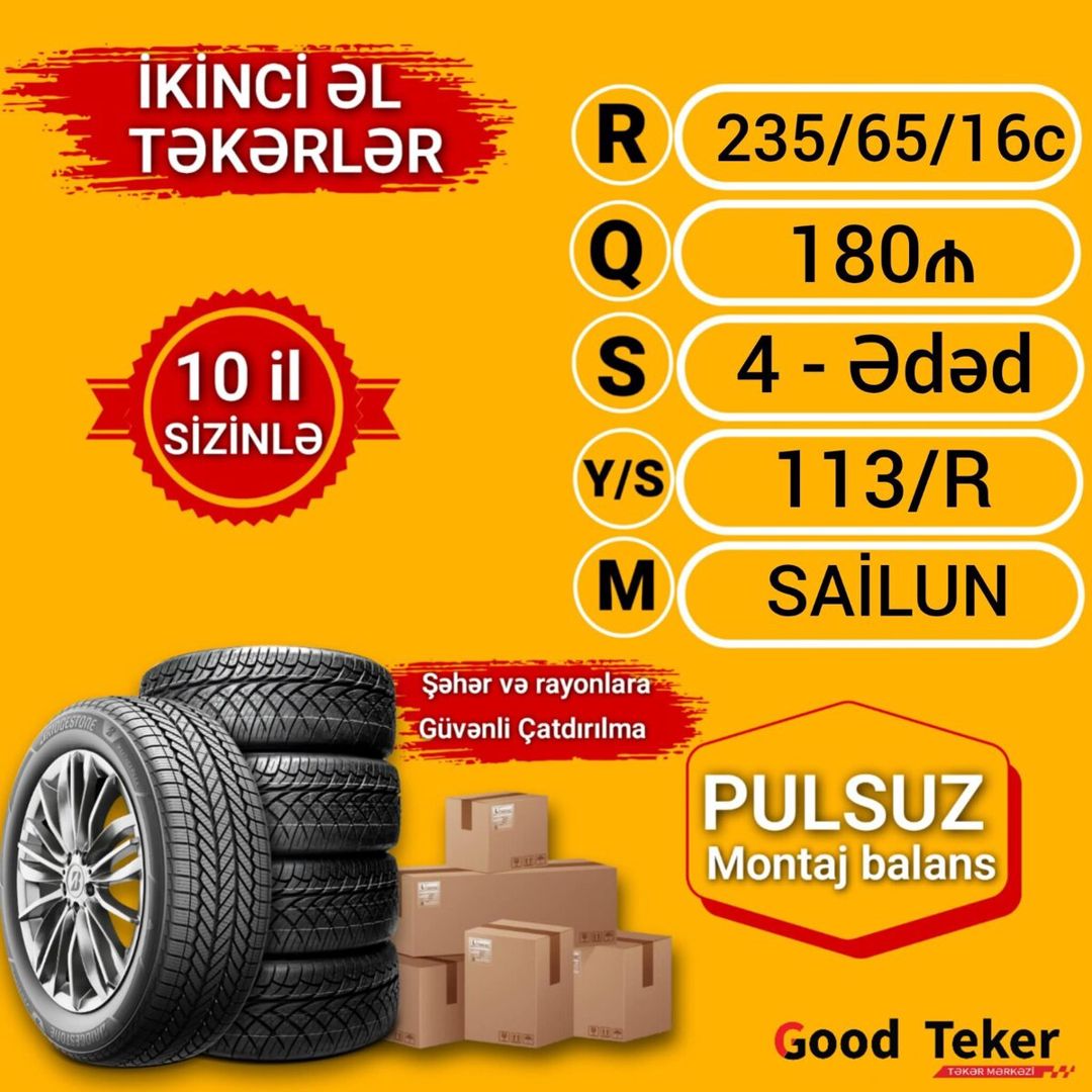 Şinlər 235/65 R16c — Ehtiyat hissələri və aksesuarlar, Bakı (6)