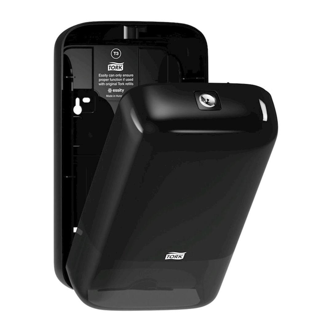 Kağız üçün dispenser Tork Folded Toilet Paper Dispenser, 27.1x12.8x15.9 sm, qara — Mallar, Bakı (3)