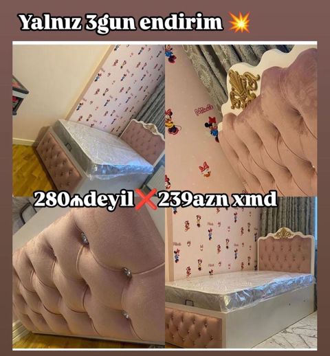 Uşaq/yeni gənc otağı üçün komfortlu tək nəfərlik çarpayı. - Ölçü: tək — Bakı