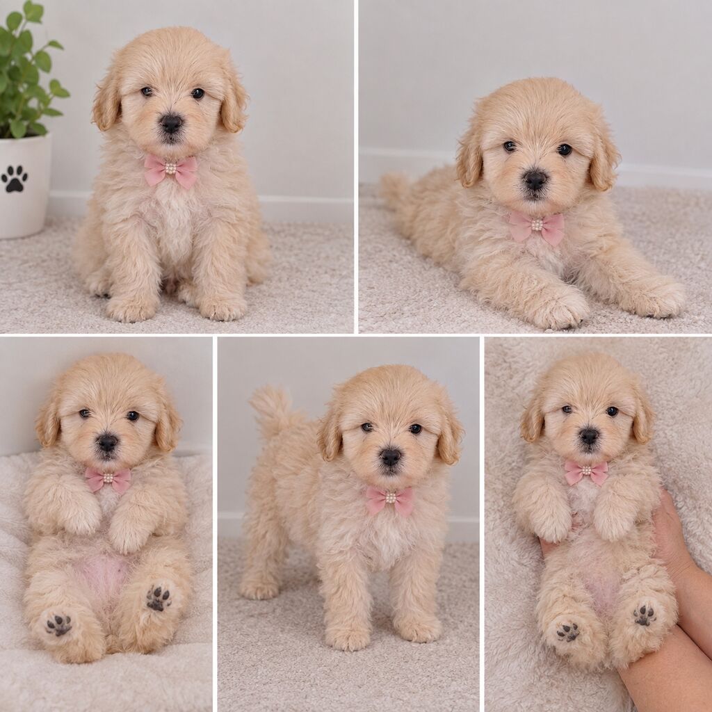 Maltipoo F1 balalar Mikro.Ana 3 kq yarim Ata 2 kq yarim.Balalar — Köpəklər, Digah (4)