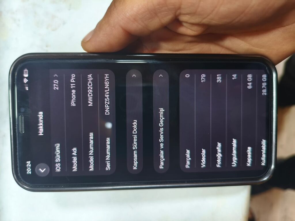 IPhone 11 Pro, 64 GB, Space Gray, Face ID — Apple iPhone, Göyçay (3)