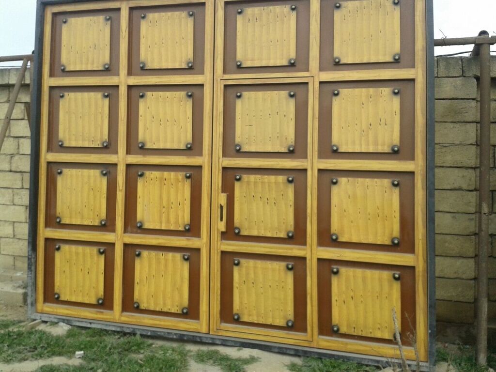 Dekorativ darvaza və qapı panelləri - Material: metal konstruksiya — Pəncərələr, qapılar, balkonlar, Sumqayıt (2)