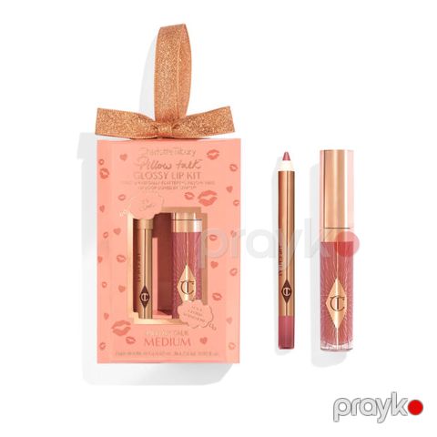 Dekorativ kosmetika dəsti Charlotte Tilbury Pillow Talk Mini Glossy Lips Duo Medium — Bakı
