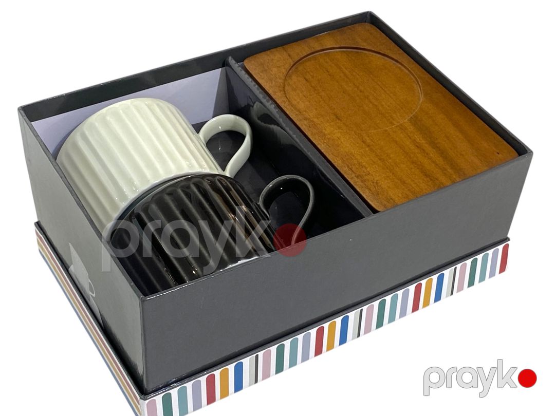 Çay dəsti Easy Life Take a Break R1641/TBR3, farfor/taxta, 4 parça — Mallar, Bakı (2)
