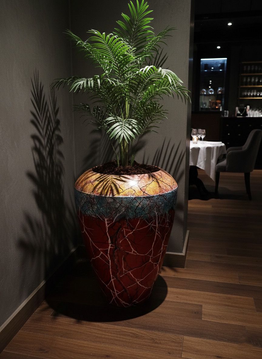 Dekorativ dibçək, fiberglass, qəhvəyi, 68x50x25 sm — Mallar, Bakı (3)