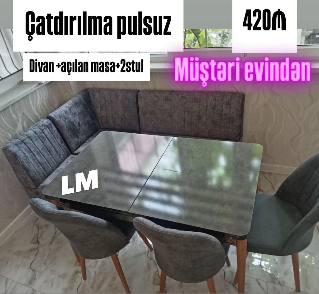 *Mətbəx dəsti* Qiymət *420₼* Divan:1.20x1.70 — Mebel, Bakı