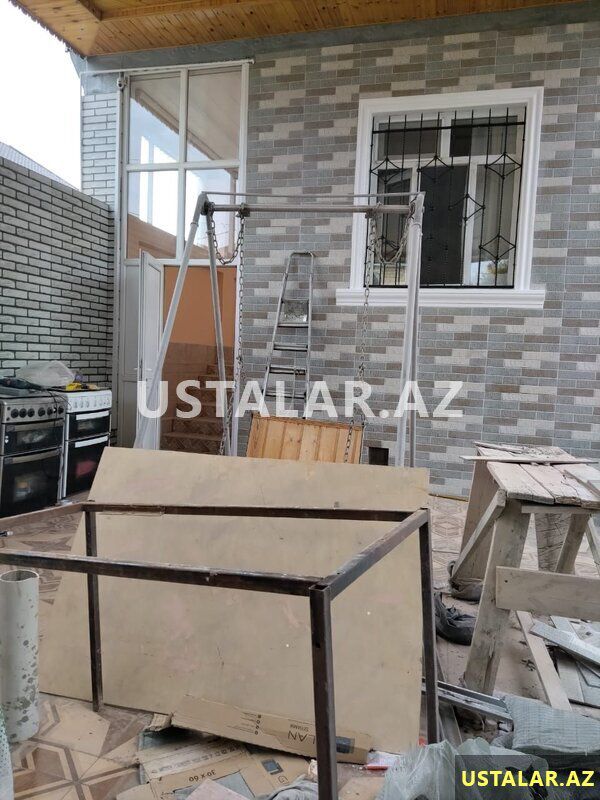 Kafel metlax, kermoqranit — Plitə işləri, Gəncə (3)