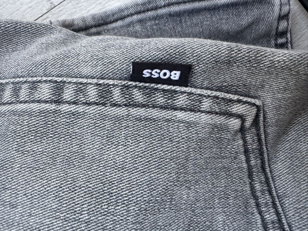 Hugo Boss “Delaware” kişi cins şalvarı – Slim-fit - Rəng: boz (grey — Jins, Bakı (8)
