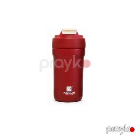 Termos Penguin, Termo fincan/Termos, 500 ml, Paslanmayan polad, Qırmızı/Tünd qırmızı — Bakı