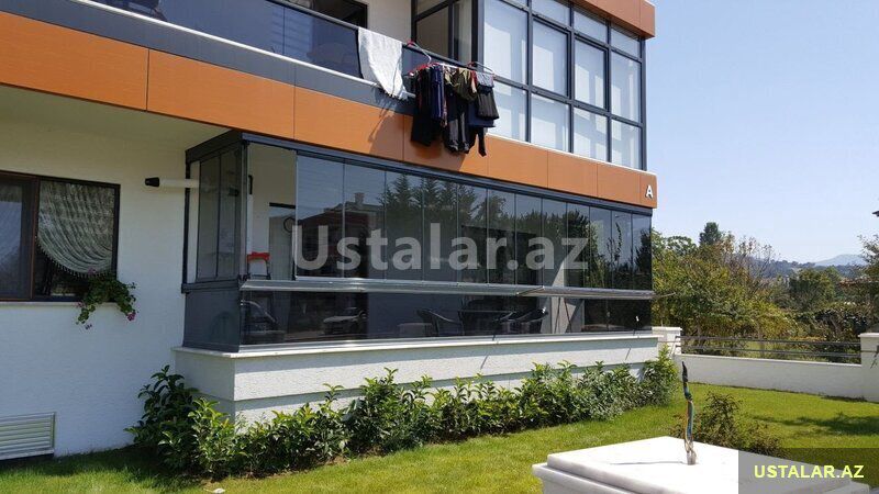 Cam balkon sifarişi — Pəncərələr, qapılar, balkonlar, Bakı (9)