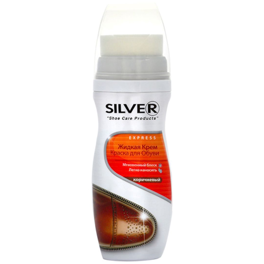 Krem-boya Silver Express Dəri ayaqqabılar üçün, qəhvəyi, 75 ml — Mallar, Bakı