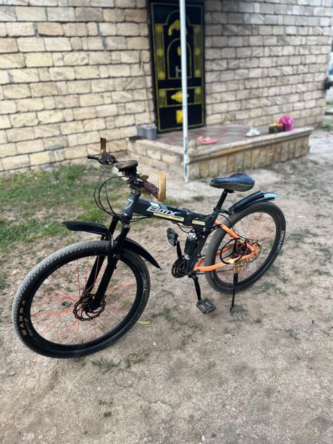 BMX stili velosiped - Rəng: qara narıncı detallarla - Çərçivə: BMX — Masallı