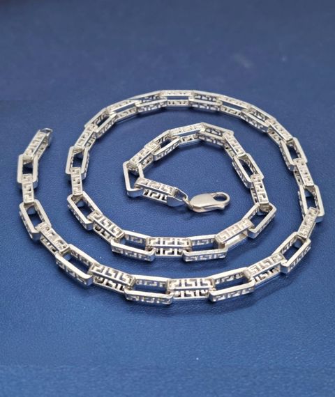 Gümüş zəncir kişilər üçün, 925 əyar, 55 sm, 40 q, 6 mm — Bakı