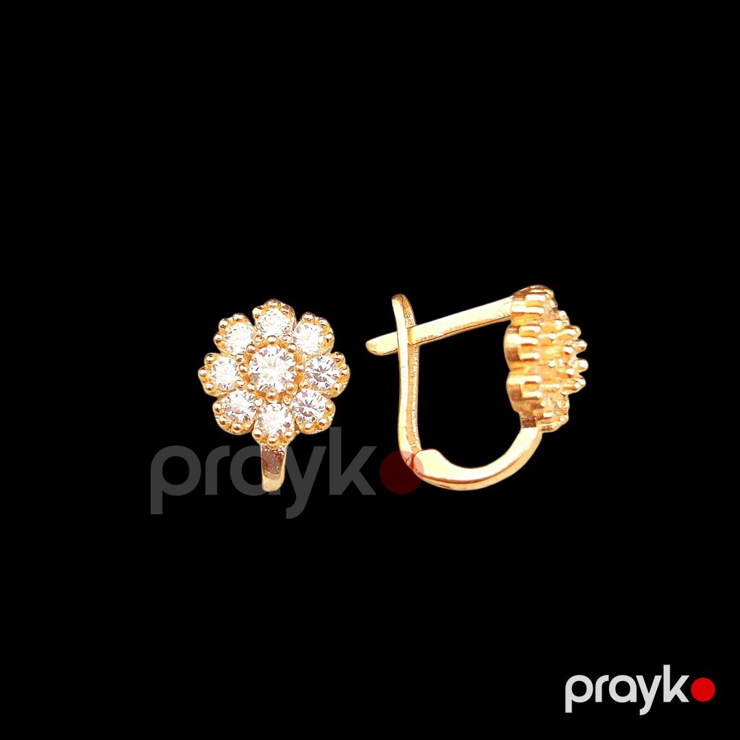 Sırğa uşaqlar üçün Trendgold_694, qızıl 585 əyar VJ271779 — Mallar, Bakı (2)