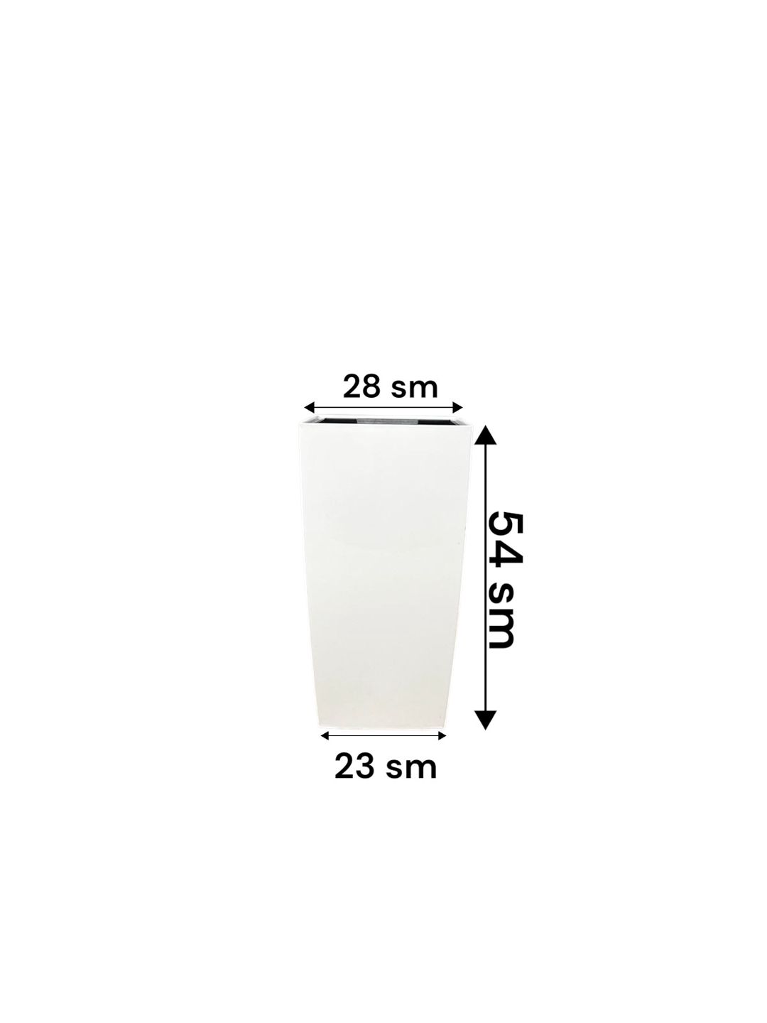 Bitkilər üçün dibçək, 54x28x23 sm, plastik, ağ, 30 l — Mallar, Bakı (3)
