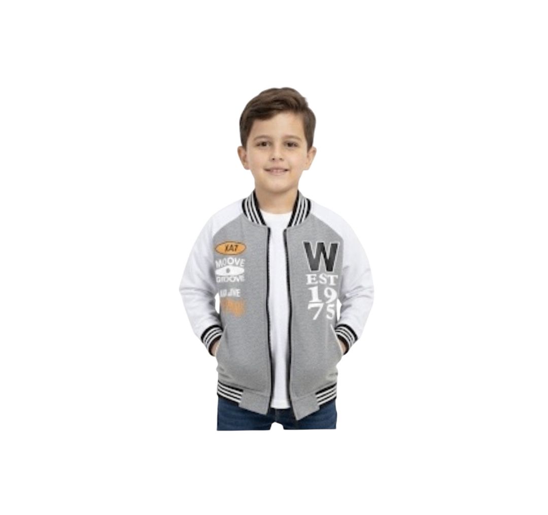 Oğlanlar üçün bomber 88390832, boz, pambıq, ölçü 10 yaş — Mallar, Bakı