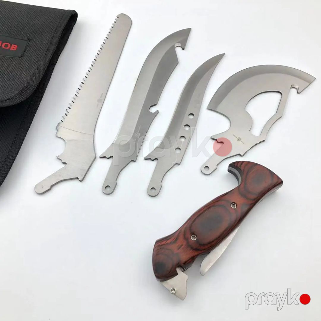 Bıçaq dəsti JS-1230, paslanmayan polad, taxta — Mallar, Bakı