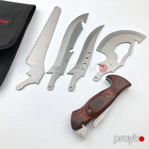 Bıçaq dəsti JS-1230, paslanmayan polad, taxta — Bakı