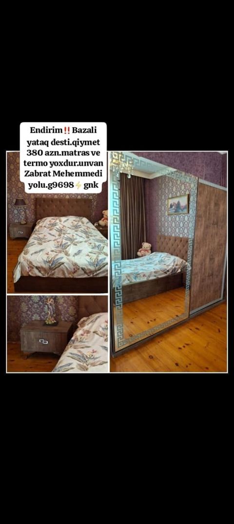Endirim‼ Bazali yataq desti.qiymet 380 man.matras ve termo — Digah