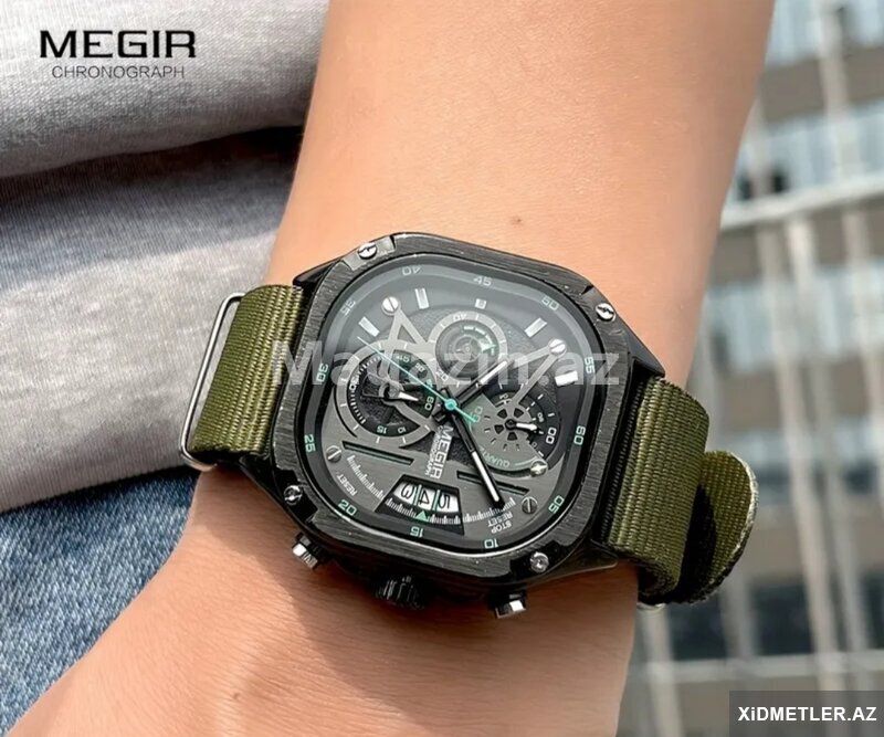 Megir Chronograph kişi qol saatı — Saatlar, Bakı (4)