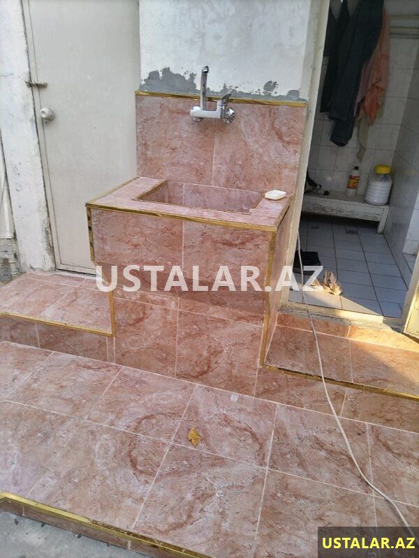Kafel metlax, kermoqranit — Plitə işləri, Gəncə (10)