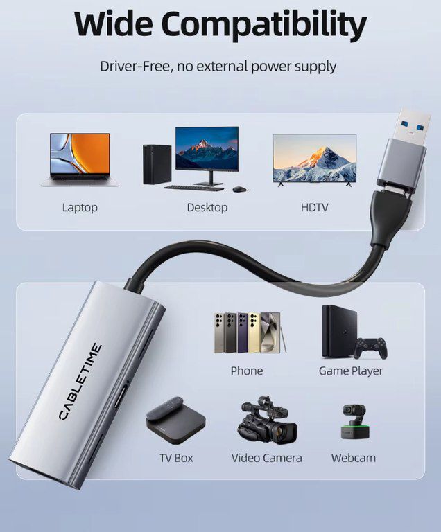 Video Capture Card 4K HDMI — Periferik cihazlar, Bakı (12)