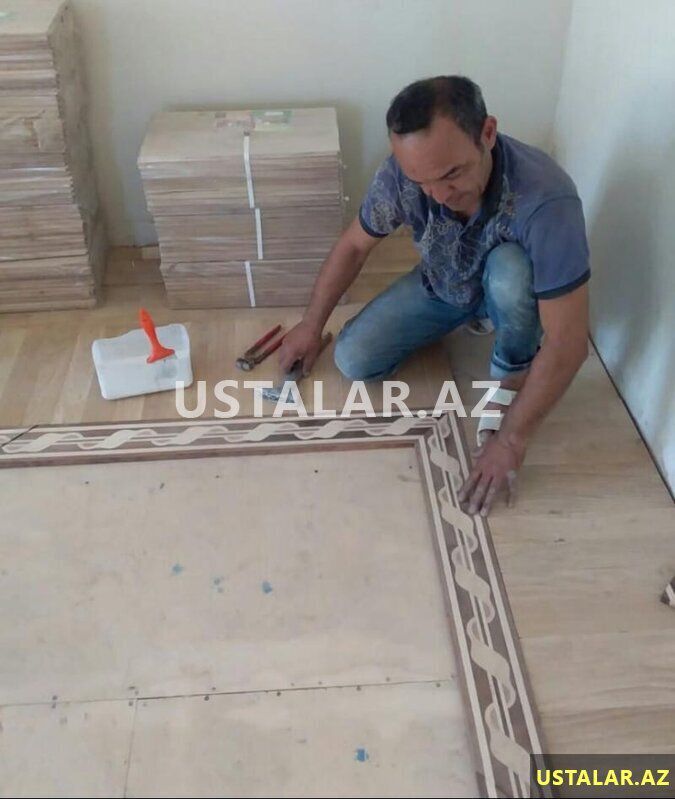 Pol parket laminat şilfovka lak — Döşəmə və tavan işləri, Bakı (2)