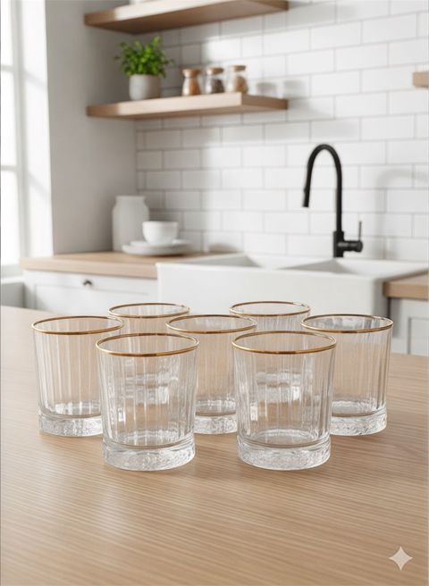 Stəkan dəsti 4912, şüşə, şəffaf, 200 ml, 6 əd — Bakı