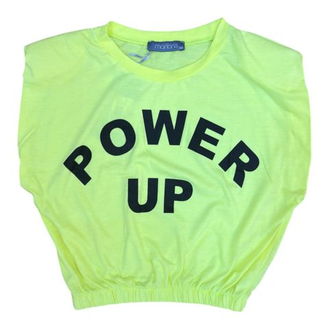 Qısaqol futbolka qızlar üçün, pambıq, neon-sarı, ölçü 9 yaş — Bakı