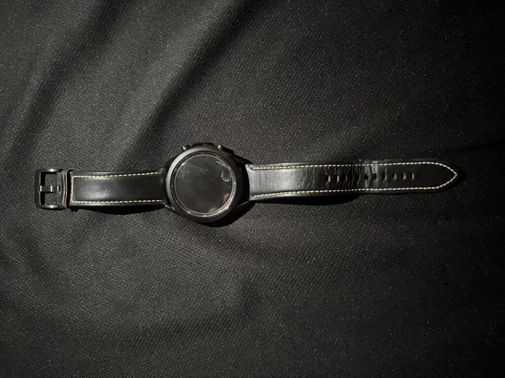 Ağıllı saat – dairəvi ekranlı, qara metal korpuslu model — Ağıllı saatlar, Bakı (2)