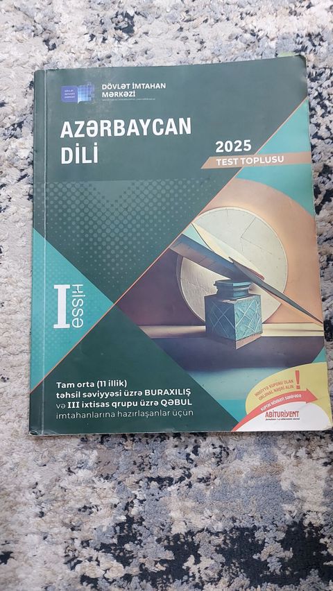 Azərbaycan dili Testlər 11-ci sinif, DİM, 1-ci hissə, 2024 il — Bakı