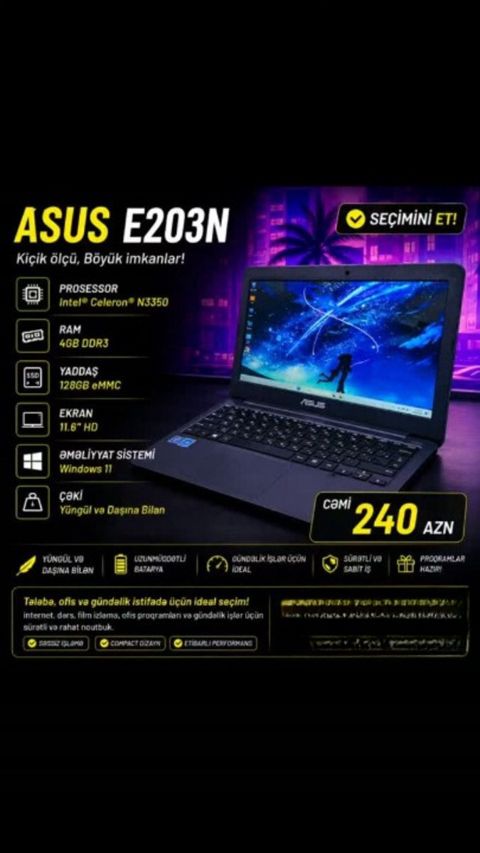 ASUS E203N — Bakı