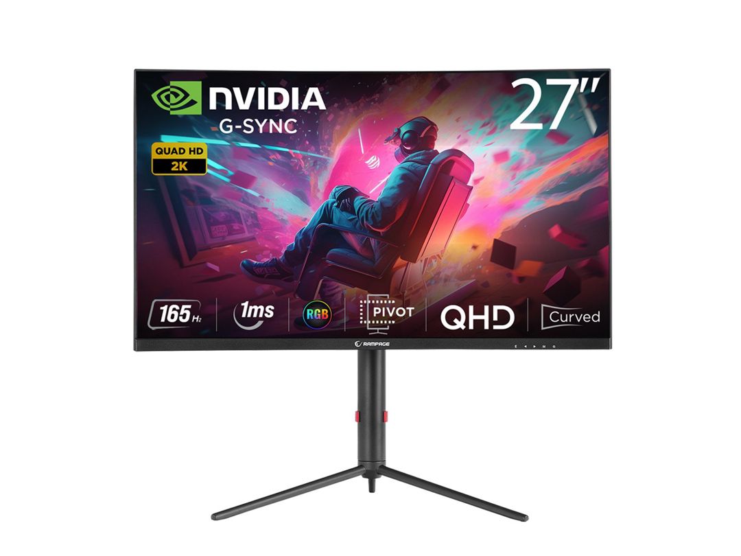 Monitor rampage prıme PR27R165QC QHD 2560x1440 165hz — Kompüterlər və noutbuklar, Bakı