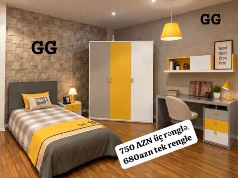 Yeni və sifarişlə: Yataq dəsti Modern uşaq/yeniyetmə otağı üçün — Bakı