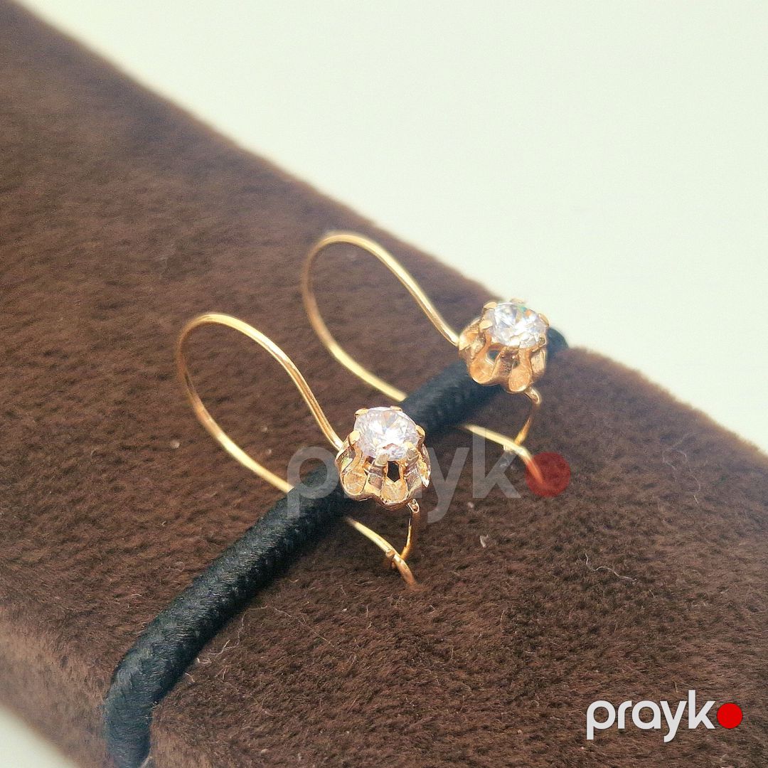 Sırğa uşaqlar üçün VJ720469, qızıl 585 əyar — Mallar, Bakı (3)
