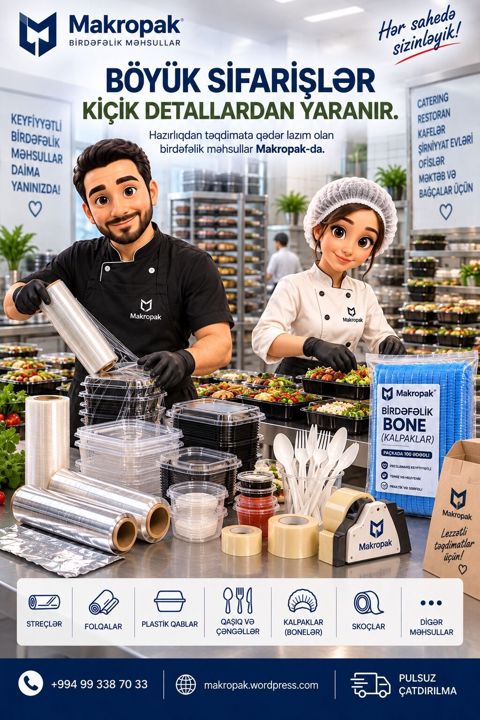 Böyük sifarişlər kiçik detallardan yaranır Catering, restoran — Masazır