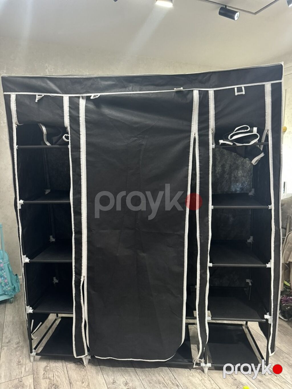 Portativ parça qarderob/dolab – qara rəng - Modul konstruksiya: metal — Şkaflar, Bakı (4)