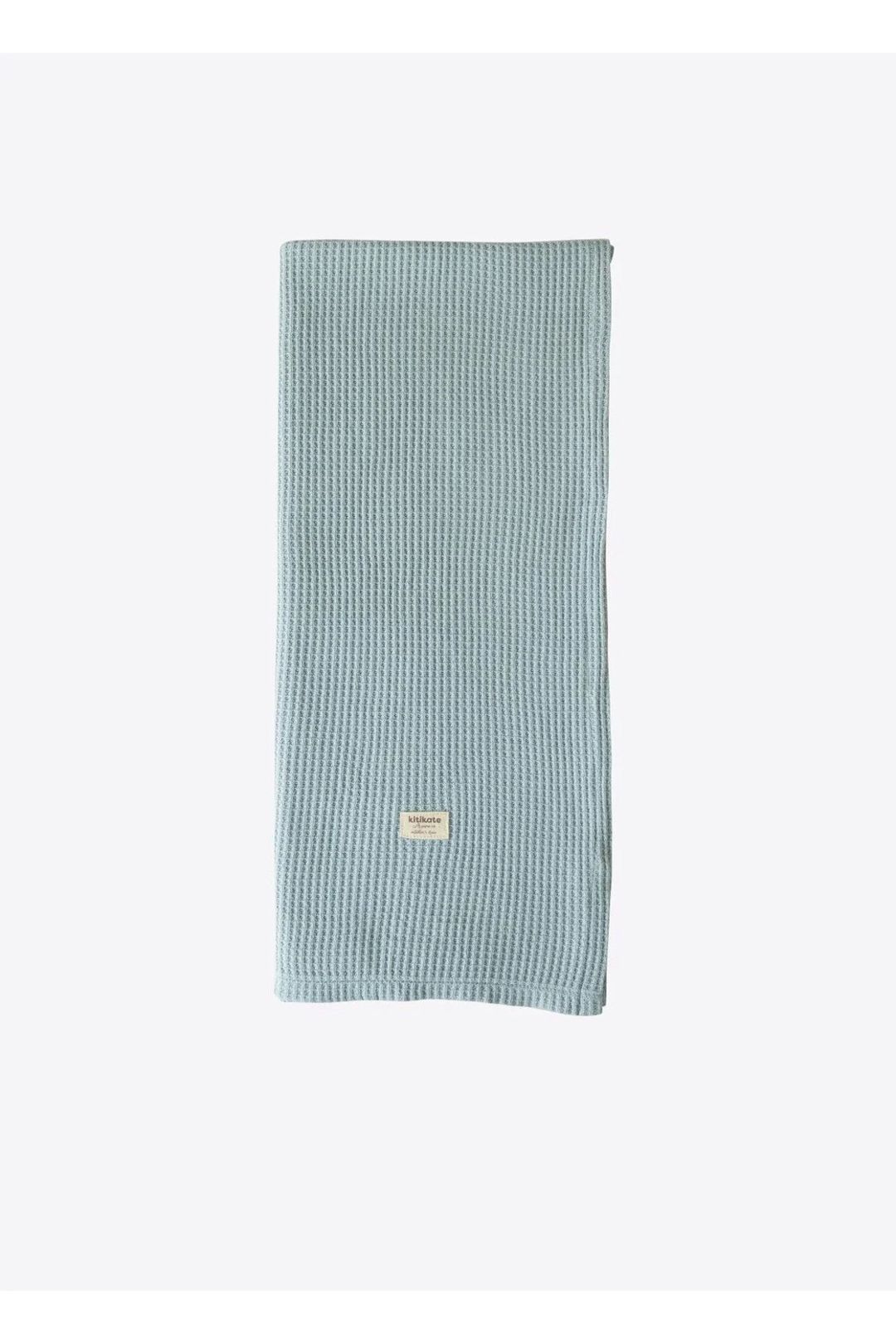 Üşaq üçün pled Kitikate Organic Waffle, pambıq, mavi, ölçü 80x90 sm — Mallar, Bakı (2)